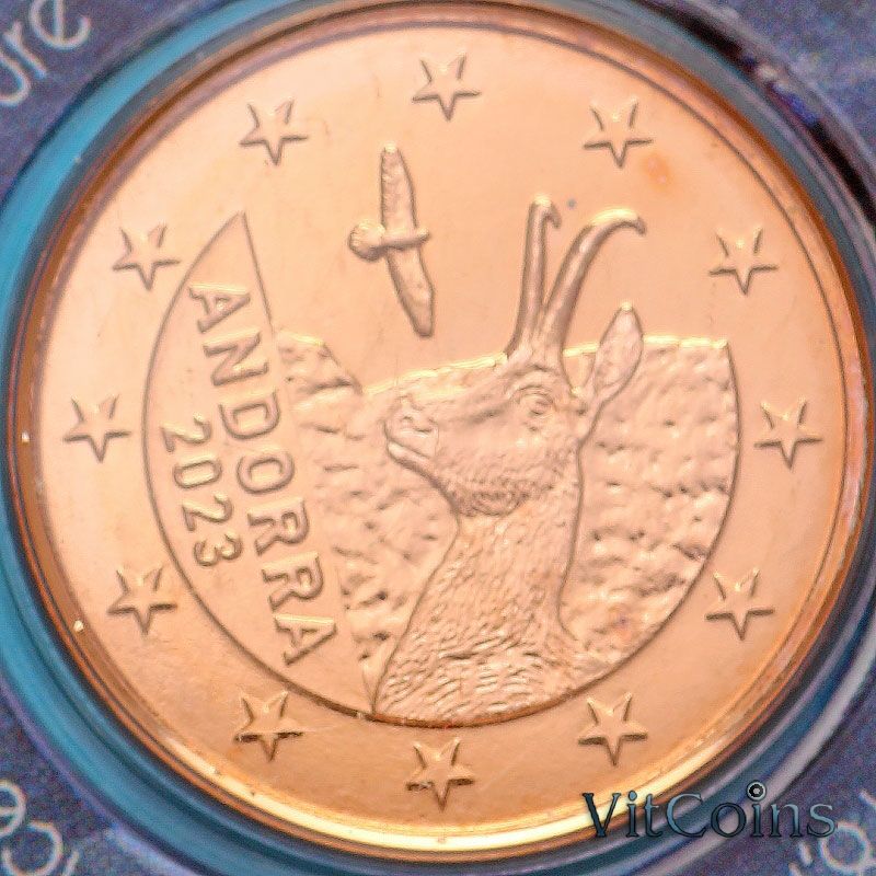 Монета Андорра 1 евроцент 2023 год.