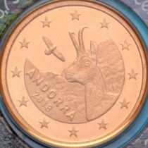 Андорра 5 евроцентов 2018 год. BU