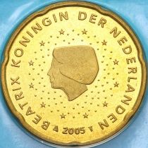 Нидерланды 20 евроцентов 2005 год. BU