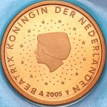 Нидерланды 1 евроцент 2005 год. BU