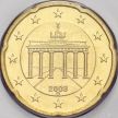 Монета Германия 20 евроцентов 2003 год. D. BU