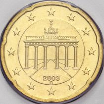 Германия 20 евроцентов 2003 год. D. BU