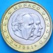 Монета Монако 1 евро 2001 год. Тип 1