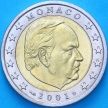 Монета Монако 2 евро 2001 год. Тип 1