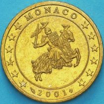 Монако 50 евроцентов 2001 год.