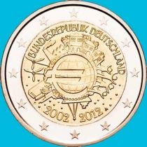 Германия 2 евро 2012 год. 10 лет наличному обращению евро. А