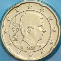 Бельгия 20 евроцентов 2026 год. BU