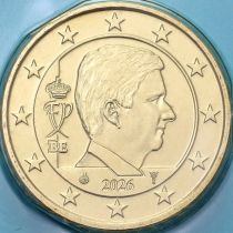 Бельгия 50 евроцентов 2026 год. BU