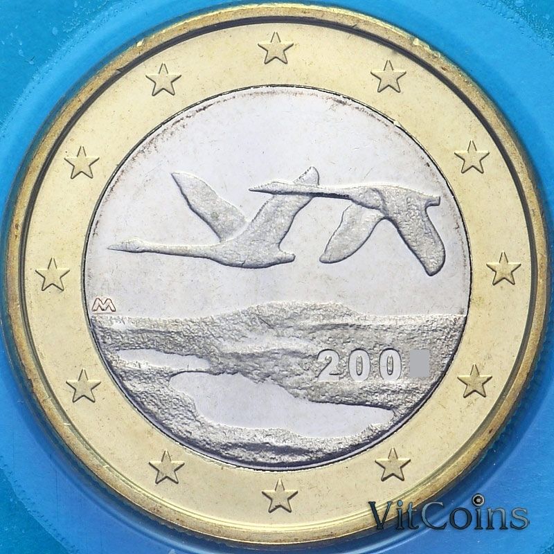Монета Финляндия 1 евро 2004 год. BU