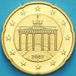 Монета Германия 20 евроцентов 2002 год. J. Пруф