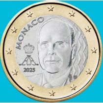 Монако 1 евро 2025 год
