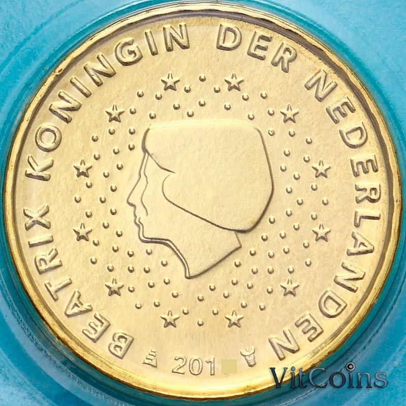 Монета Нидерланды 10 евроцентов 2010 год. BU