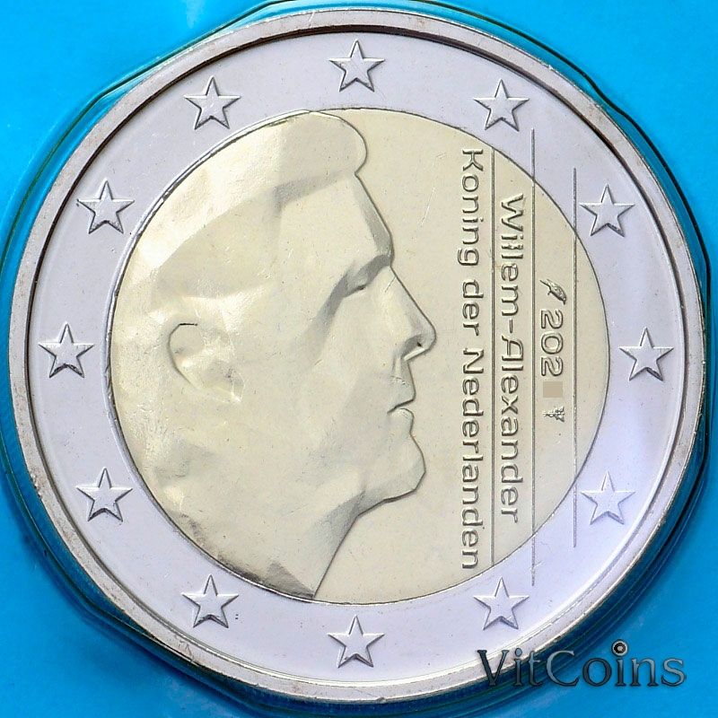 Монета Нидерланды 2 евро 2023 год. BU