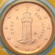 Монета Сан Марино 1 евроцент 2007 год. BU