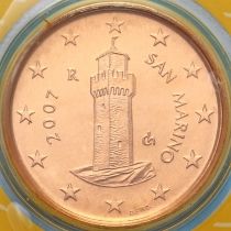 Сан Марино 1 евроцент 2007 год. BU