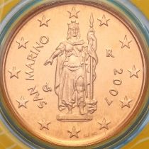 Сан Марино 2 евроцента 2007 год. BU