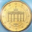 Монета Германия 20 евроцентов 2004 год. G. BU