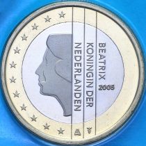 Нидерланды 1 евро 2005 год. BU