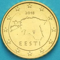 Эстония 10 евроцентов 2018 год. Большие звезды.