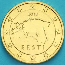 Эстония 50 евроцентов 2018 год. Большие звезды.