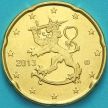 Монета Финляндия 20 евроцентов 2013 год. Fi. Лев. На монете есть дата 2013