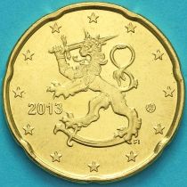 Финляндия 20 евроцентов 2013 год. Fi. Лев. На монете есть дата 2013