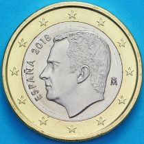 Испания 1 евро 2018 год.  Филипп VI