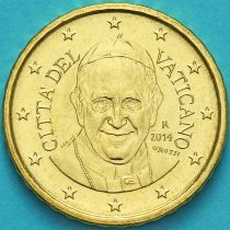 Ватикан 10 евроцентов 2014 года.