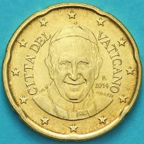 Ватикан 20 евроцентов 2014 года.