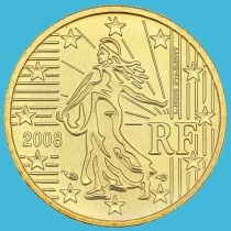 Франция 10 евроцентов 2008 год. Монета из набора.