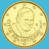 Ватикан 10 евроцентов 2007 года.