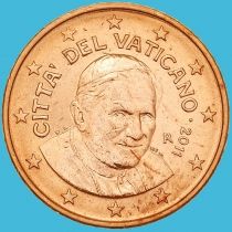 Ватикан 1 евроцент 2011 год. Тип 3