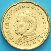 Ватикан 20 евроцентов 2003 года.