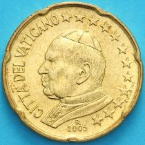 Ватикан 20 евроцентов 2005 года.