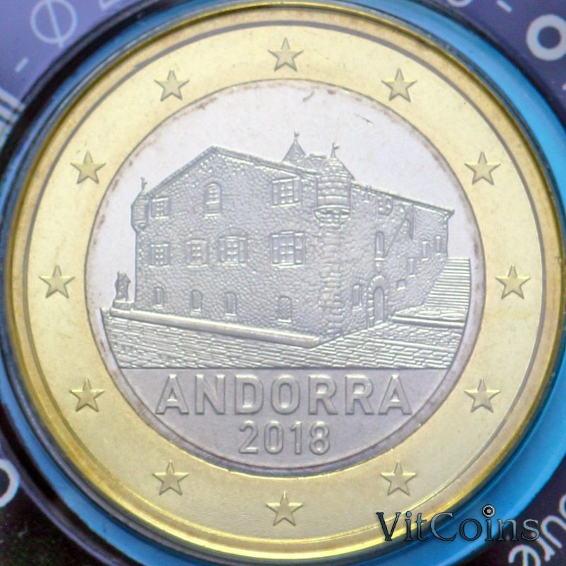 Монета Андорра 1 евро 2018 год. BU