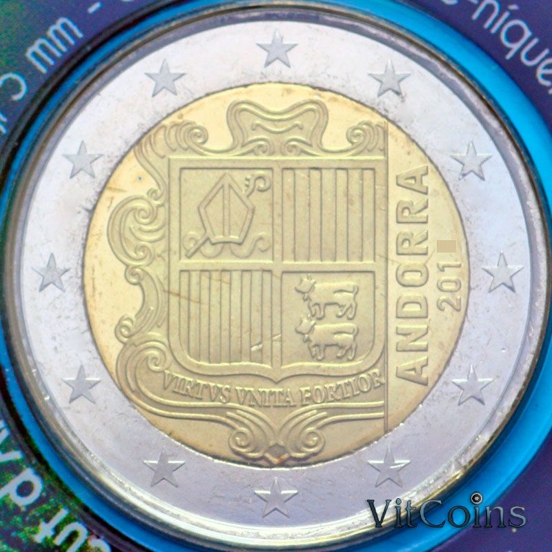 Монета Андорра 2 евро 2015 год. BU
