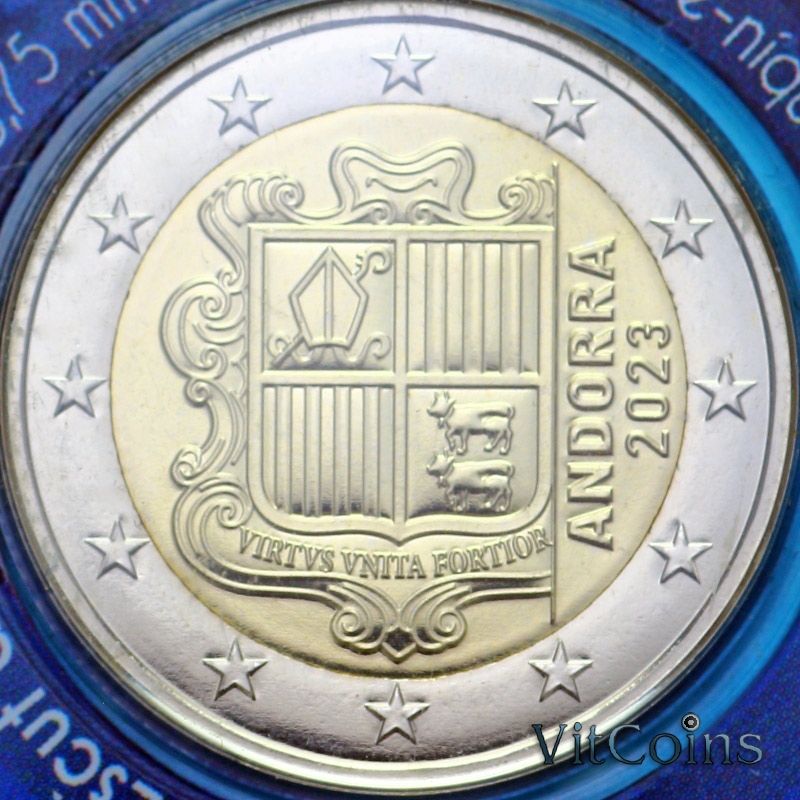 Монеты Андорра 2 евро 2023 год. BU