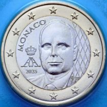 Монако 1 евро 2025 год. BU