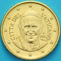 Ватикан 10 евроцентов 2016 года.
