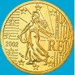 Монета Франция 10 евроцентов 2002 год.
