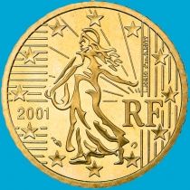 Франция 50 евроцентов 2001 год.