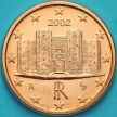 Монета Италия 1 евроцент 2002 год.