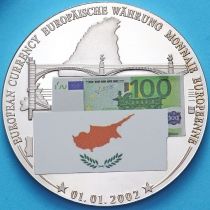 Европа монетовидный жетон, европейская валюта. 100 евро Кипр