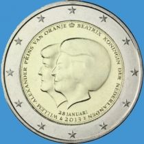 Нидерланды 2 евро 2013 год. Коронация Короля Виллема-Александра