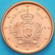 Сан Марино 1 евроцент 2017 год.