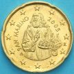 Монета Сан Марино 20 евроцентов 2005 год.