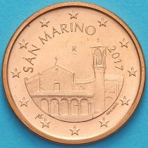 Сан Марино 5 евроцентов 2017 год.