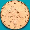 Монета Словакия 2 евроцента 2009 год.