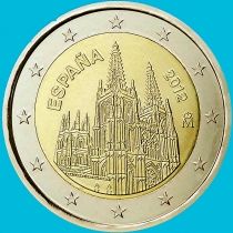 Испания 2 евро 2012 год. Кафедральный собор в Бургосе