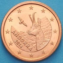Андорра 1 евроцент 2014 год.